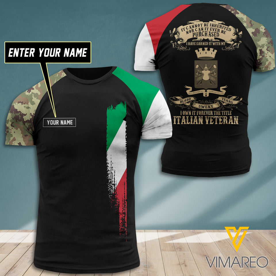 Customized Italian Soldier 3D Printed Shirt EZT0407