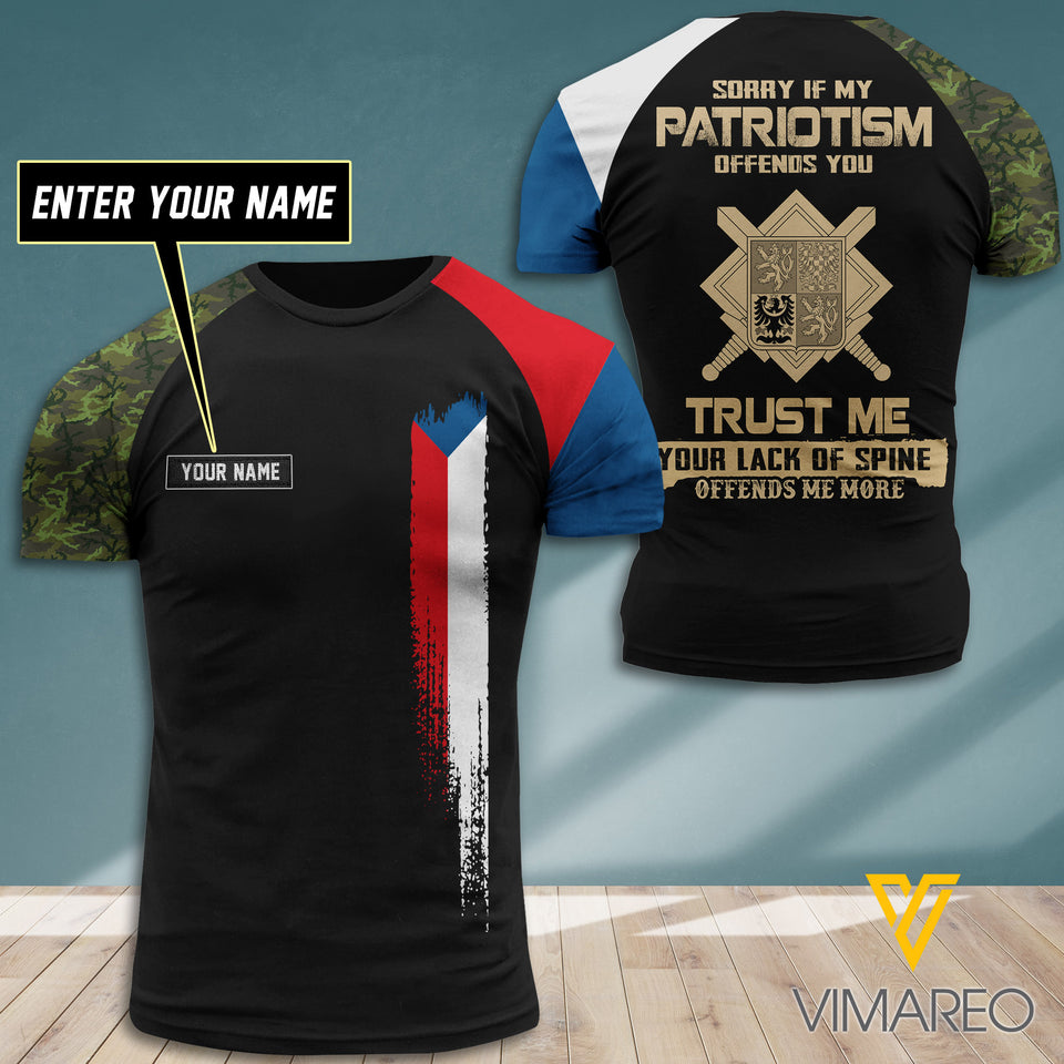 Customized Czech Soldier 3D Printed Combat Shirt EZLN0607