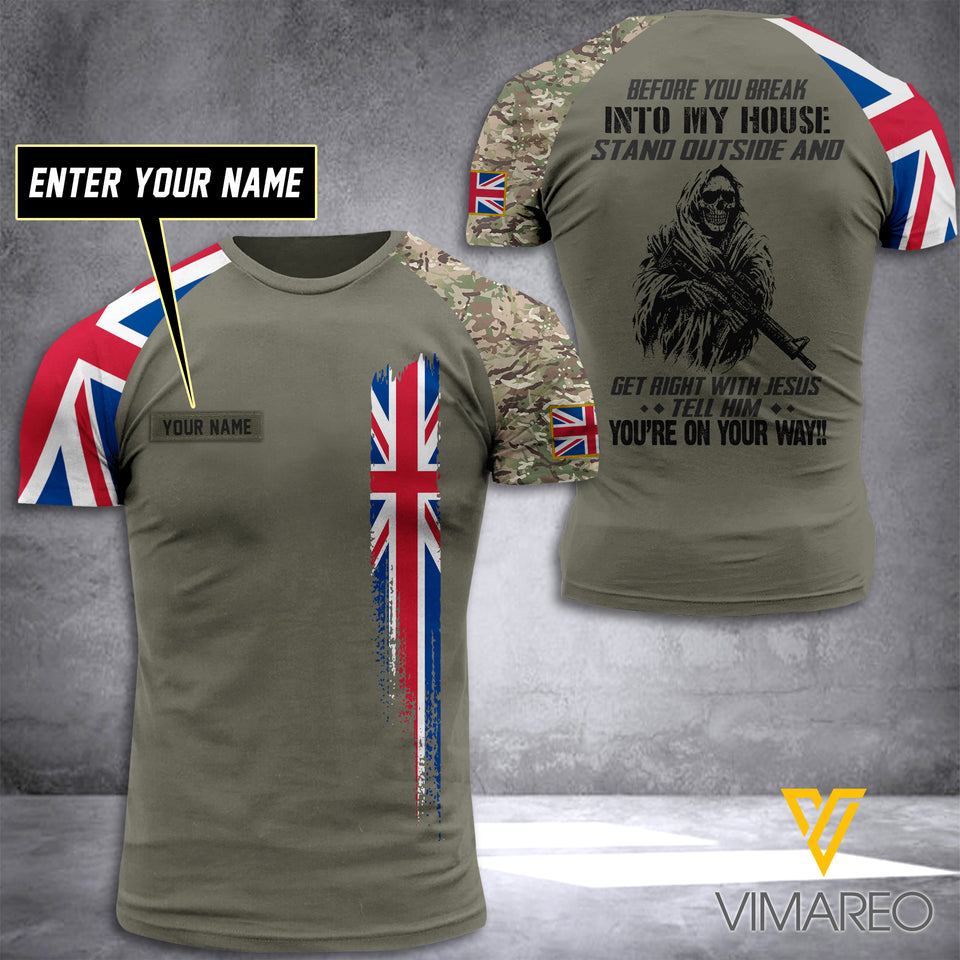 Customized British Soldier stand 3D Printed Shirt EZT084
