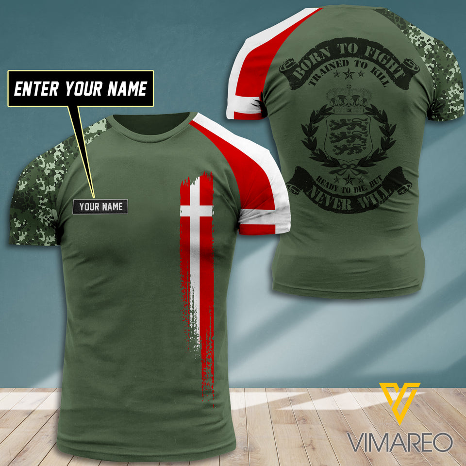 Customized Denmark Soldier 3D Printed Combat Shirt EZT1207