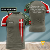 Customized Denmark Soldier Combat 3D Printed Shirt EZT180621