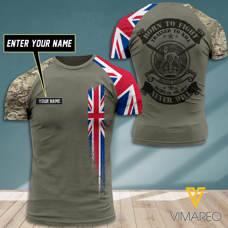 Customized British Soldier 3D Printed Combat Shirt EZT1207