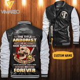 Personalized Arborist Leather Bomber Jacket SEP-HQ28