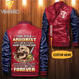 Personalized Arborist Leather Bomber Jacket SEP-HQ28