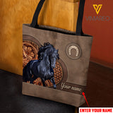 Personalized Friesian Horse Tote Bag SEP-HQ08