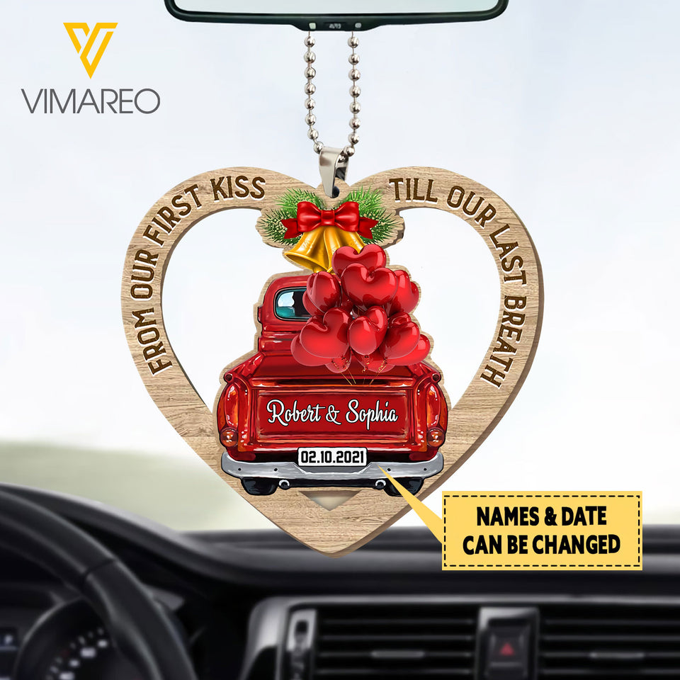 PERSONALIZED COUPLE CAR HANGING 22JAN-HQ05