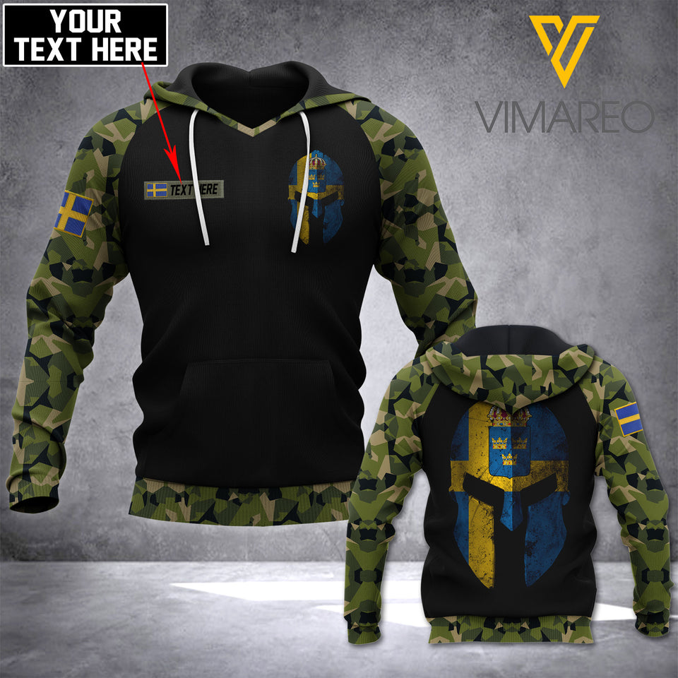 PERSONALIZED SWEDEN SOLDIER  HOODIE PRINTED APR-HQ16