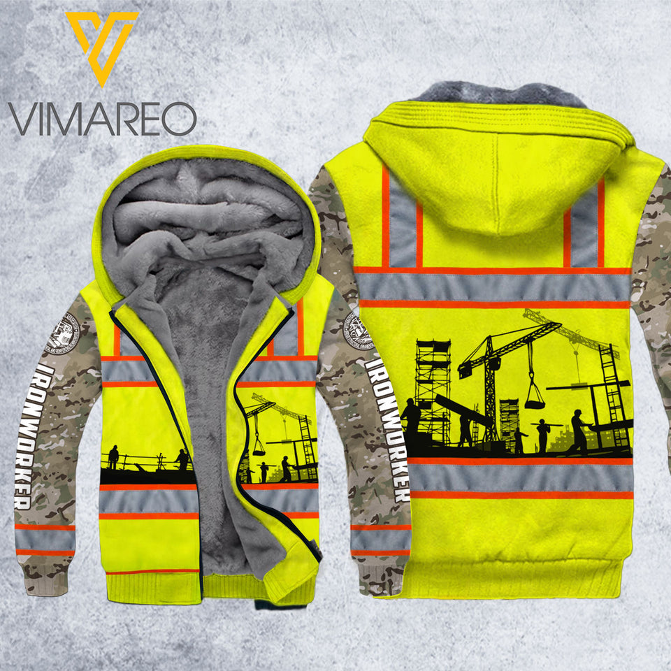 MH IRONWORKER SAFETY FLEECE HOODIE 3D PRINTED FEB-HQ17