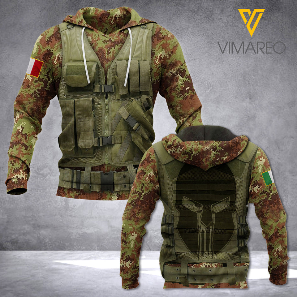 ITALIAN SOLDIER CAMO HOODIE 3D PRINTED APR-HQ28