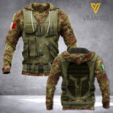 ITALIAN SOLDIER CAMO HOODIE 3D PRINTED APR-HQ28