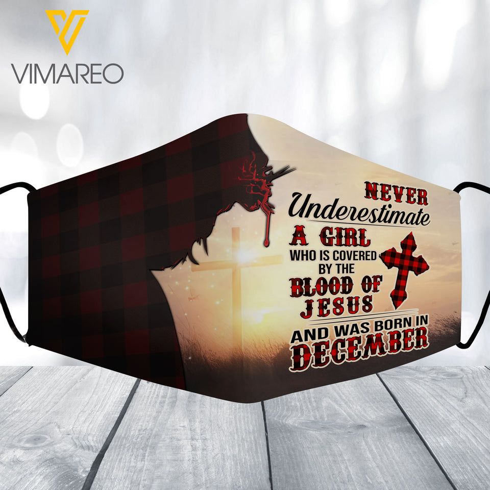 Never Underestimate A Girl Was Born In December Normal Mask SEP-HQ09