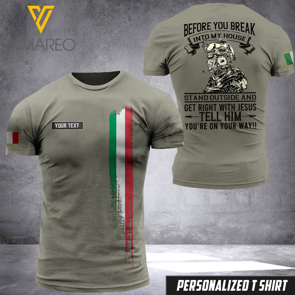 PERSONALIZED ITALIAN SOLDIER TSHIRT 3D PRINTED APR-HQ07