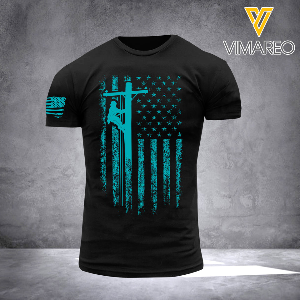 LINEMAN TSHIRT PRINTED SEP-HQ08
