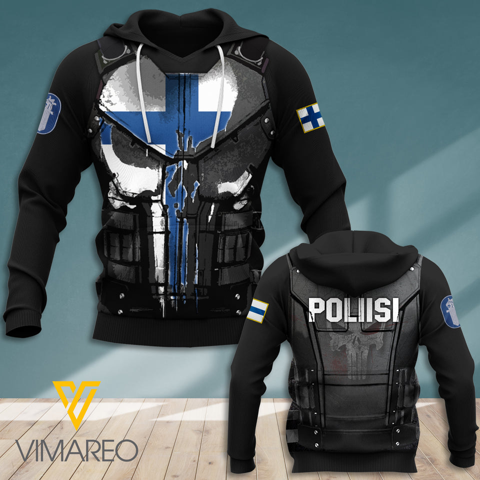 FINLAND POLIISI HOODIE 3D PRINTED JUE-DT18