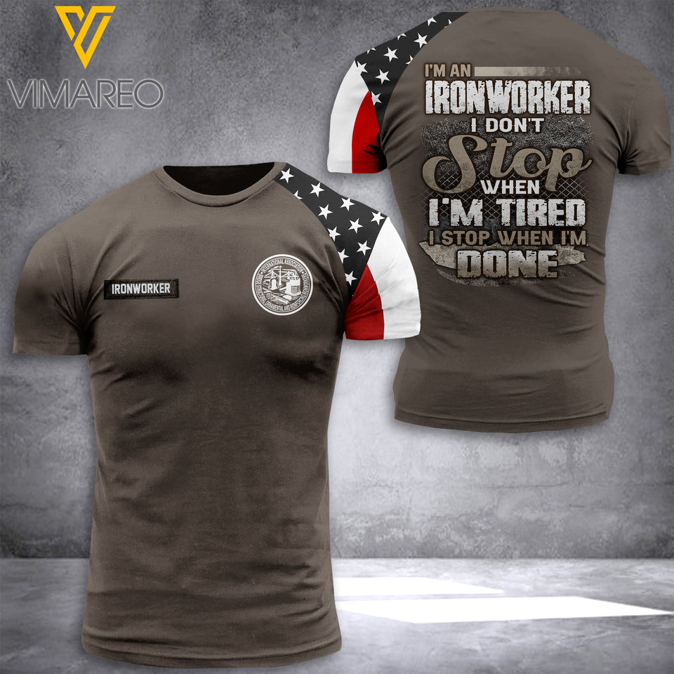 IRONWORKER TSHIRT 3D PRINTED MAR-DT26