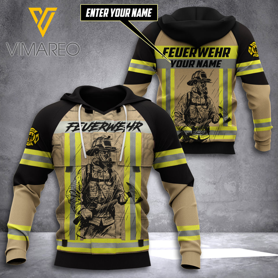 PERSONALIZED FEUERWEHR GERMANY HOODIE 3D PRINTED