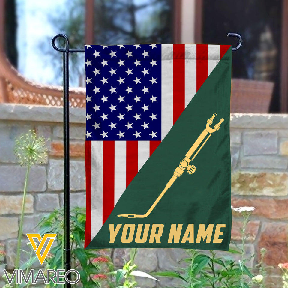 Personalized Welder Family Garden Flag OCT-LN04