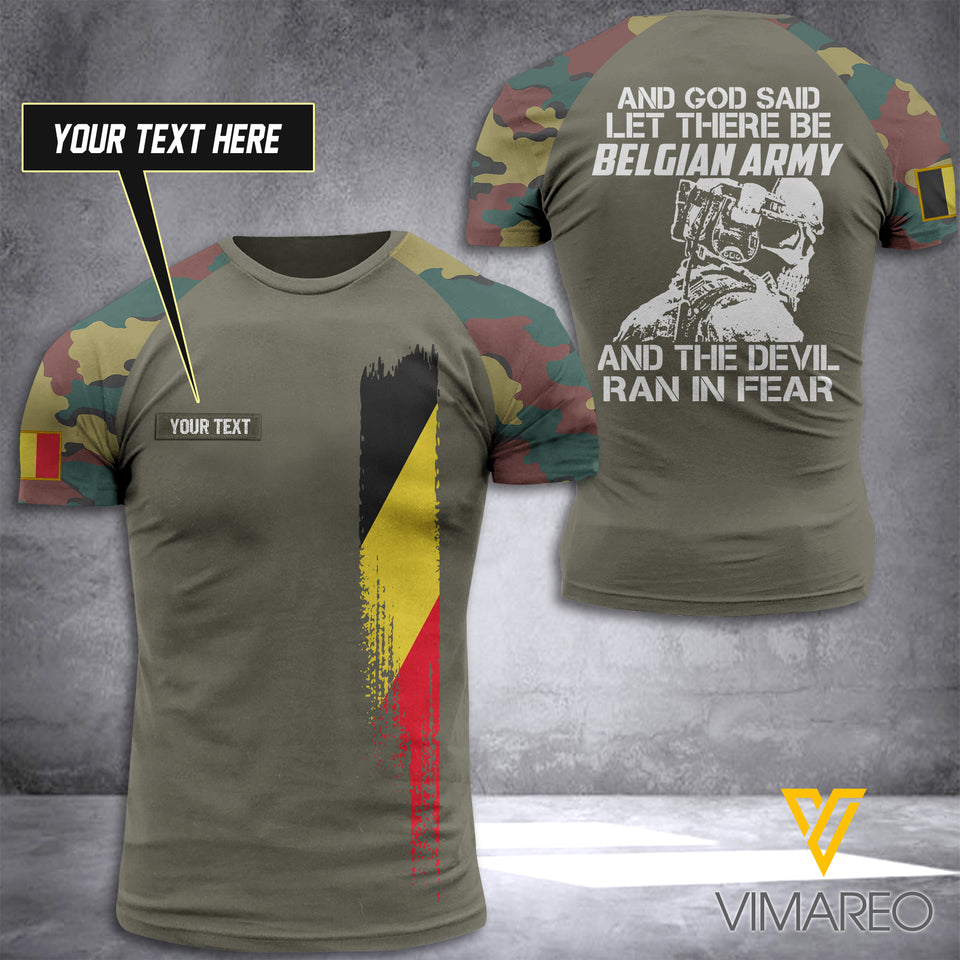 MH PERSONALIZED BELGIUM SOLDIER TSHIRT 3D PRINTED MAY-DT18