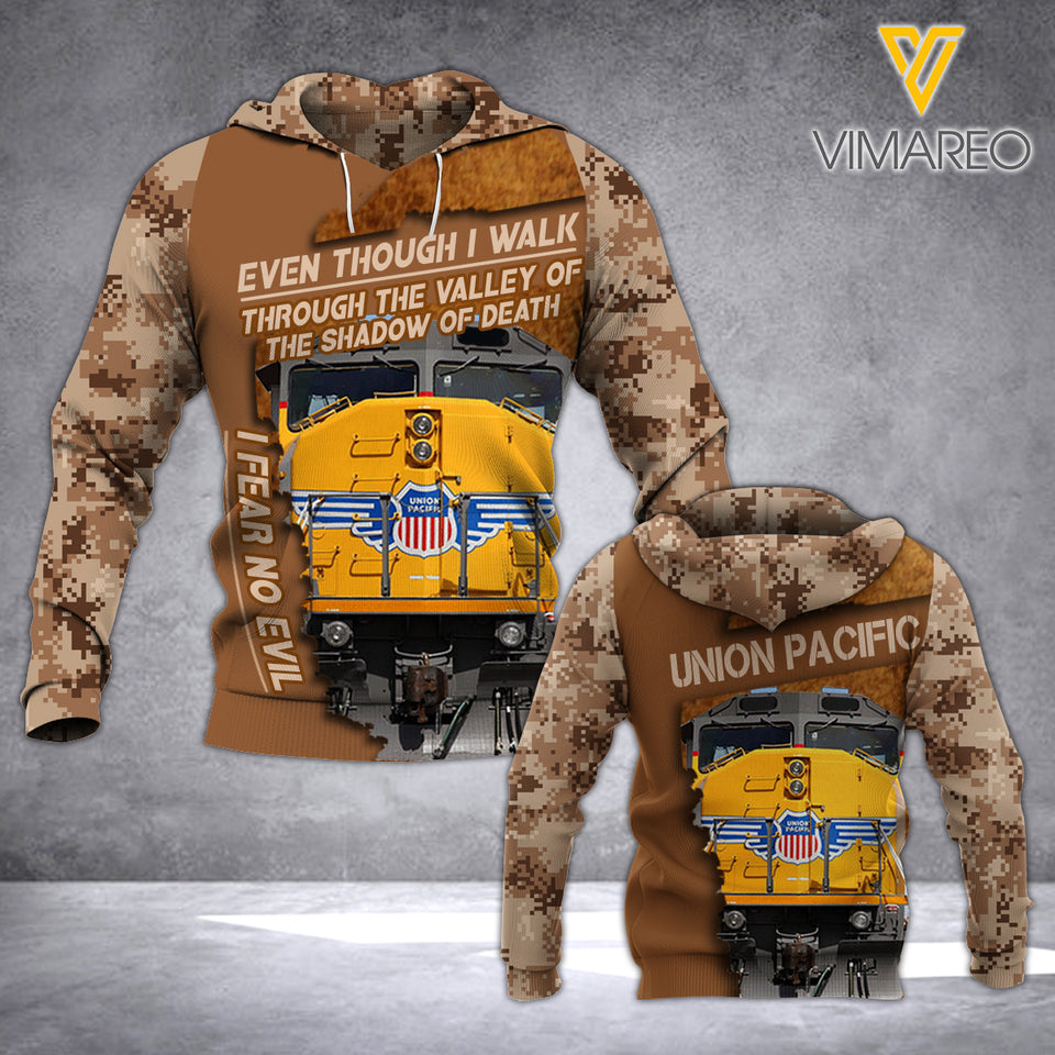 Union Pacific Railroad Camo HOODIE 3D PRINTED JUE-QH24