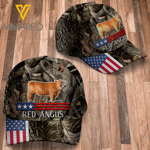 Angus Cattle Peaked Cap 3D MAY-DT13