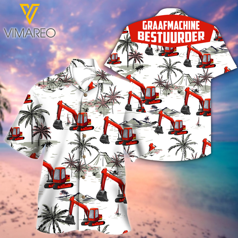 Graafmachine Bestuurder 3D Printed Mens Shirt JUL-LN12