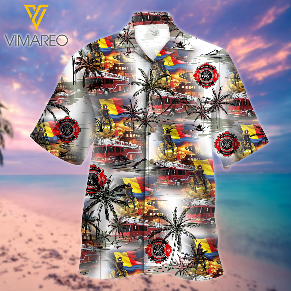 Belgium Firefighter 3D Printed Mens Shirt JUL-HQ12