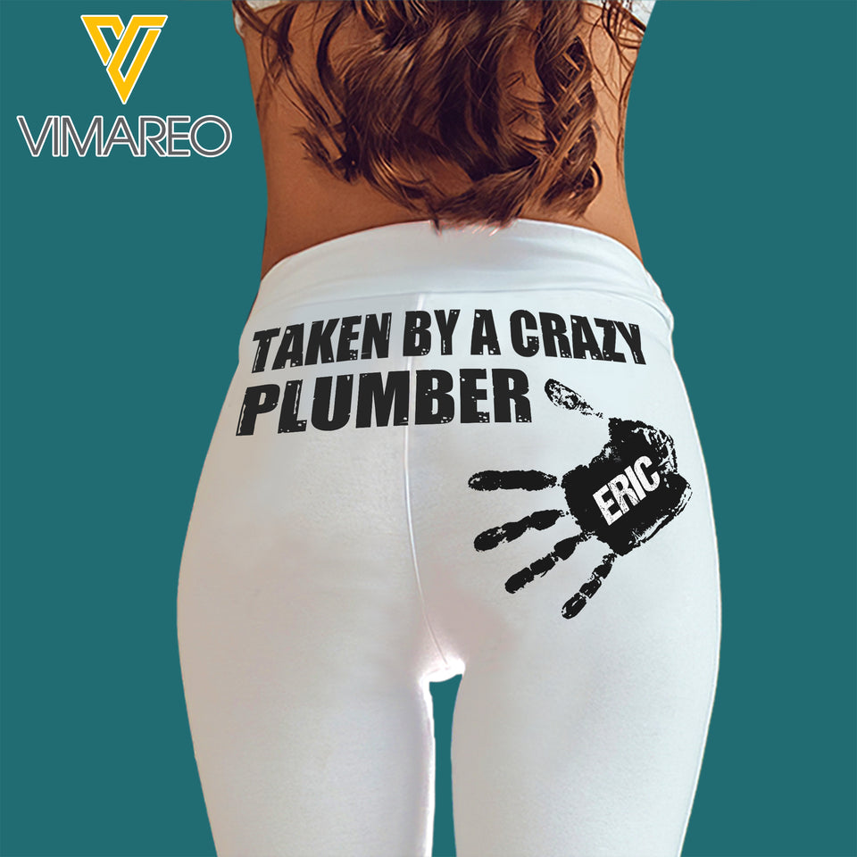 Personalized Taken By A Crazy Plumber Legging OCT-LN21