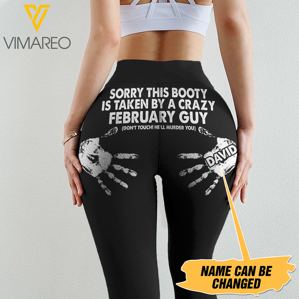 Personalized Taken By A Crazy February Guy Legging DEC-DT27