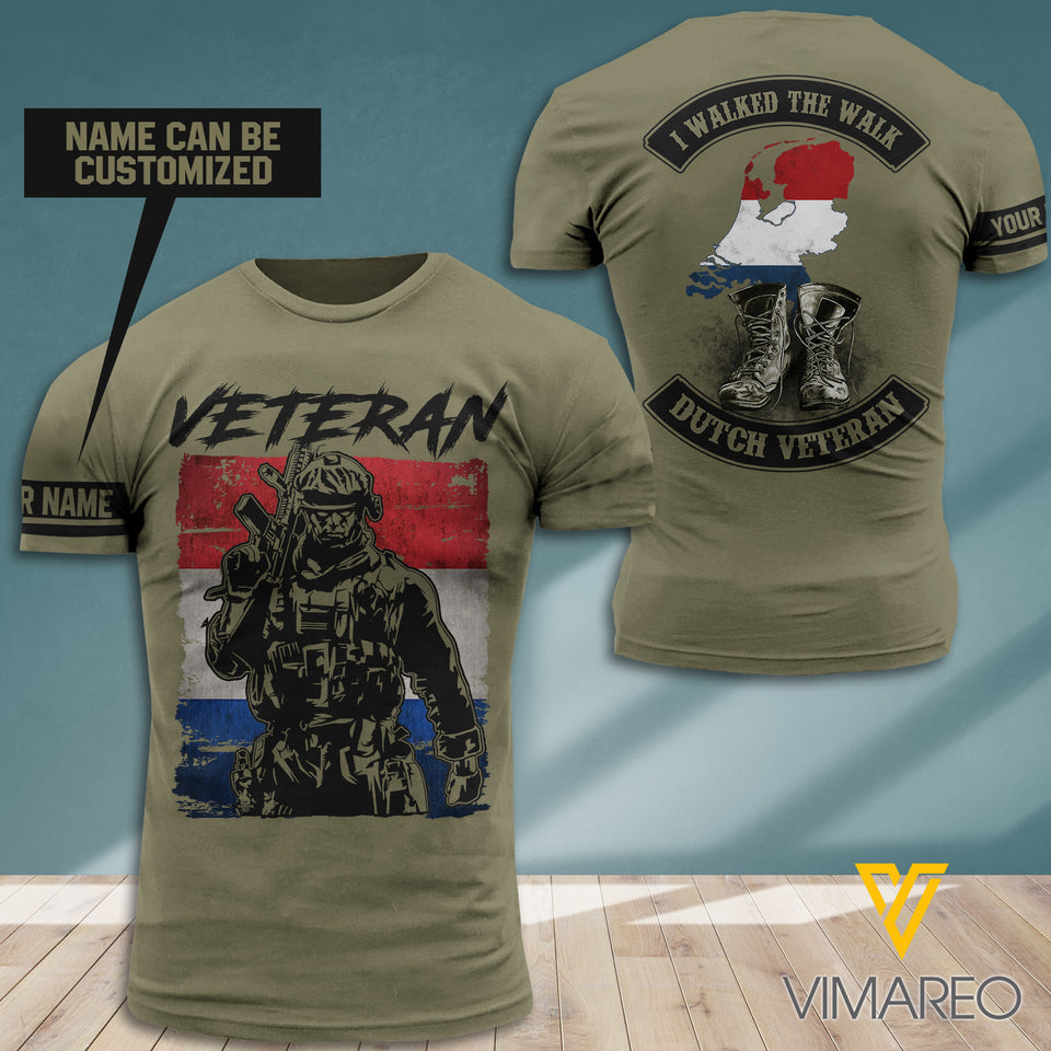 PERSONALIZED DUTCH VETERANS TSHIRT 3D PRINTED AUG-DT27