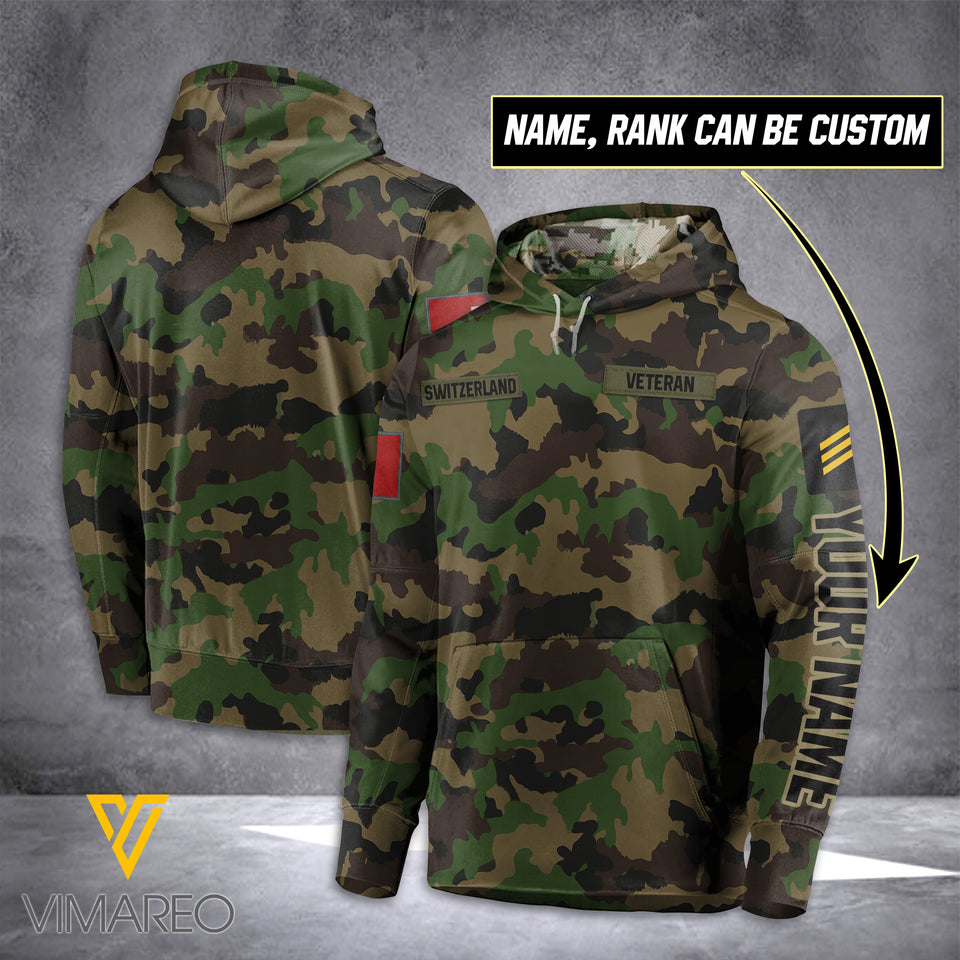 Personalized Swiss Army Hoodie 3D Printed MAY-DT14
