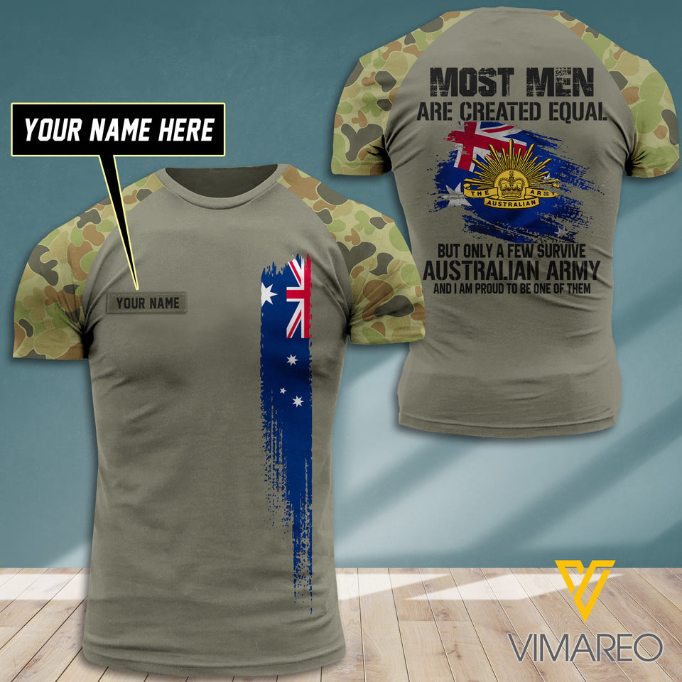 PERSONALIZED AUSTRALIAN ARMY TSHIRT 3D PRINTED JUL-DT14