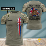 PERSONALIZED BRITISH ARMY TSHIRT 3D PRINTED JUL-DT14