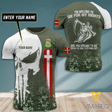Customized Denmark Soldier 3D Printed Combat Shirt MT050721