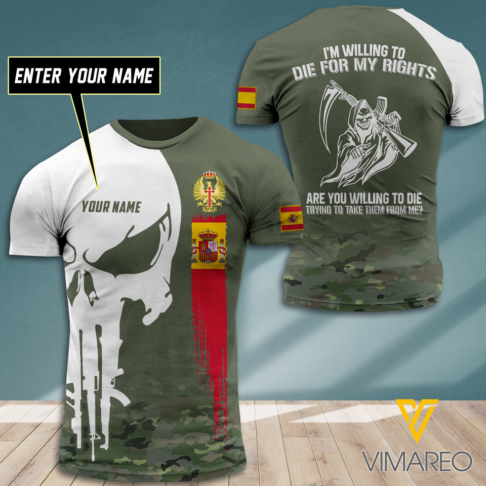 Customized Spanish Soldier 3D Printed Combat Shirt MT050721