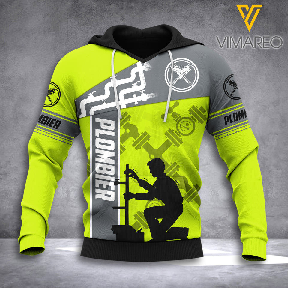 FRANCE PLOMBIER HOODIE 3D PRINTED AUG-DT12