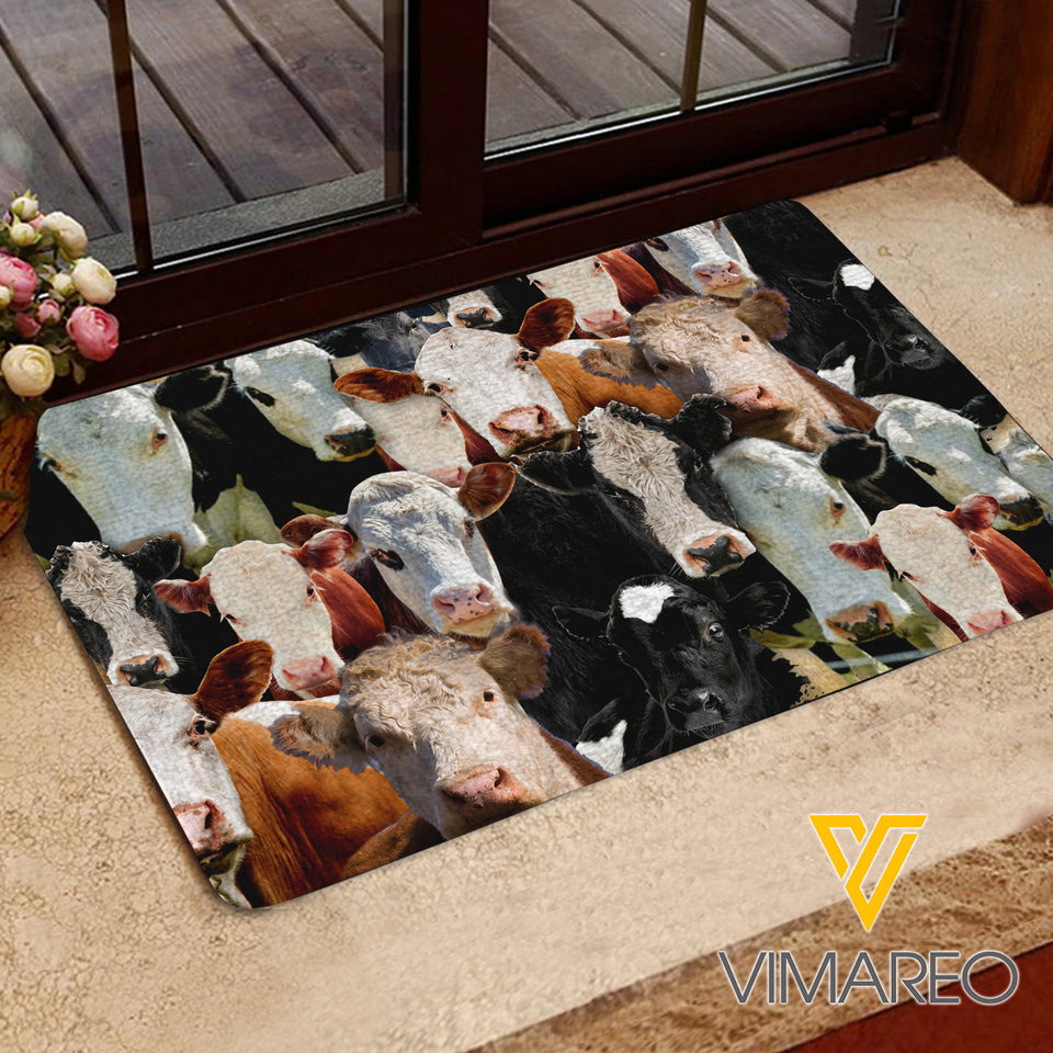 Hereford Cattle Doormat OCT-LN06
