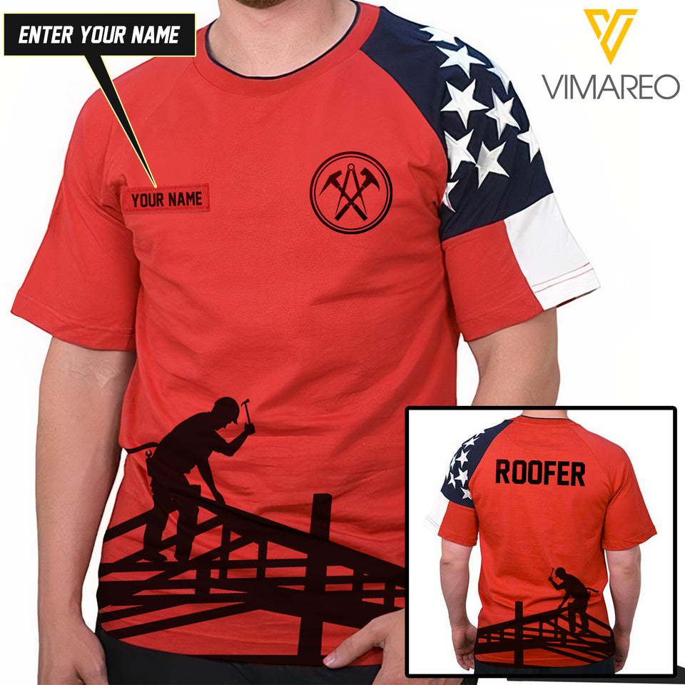 PERSONALIZED ROOFER TSHIRT 3D PRINTED MAR-DT26