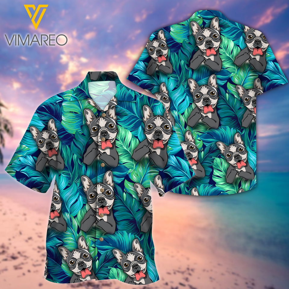Bulldog 3D Printed Mens Shirt AUG-QH27