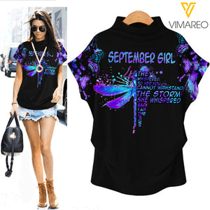 September Girl Turtleneck Short Sleeve Tshirt JUE-QH08