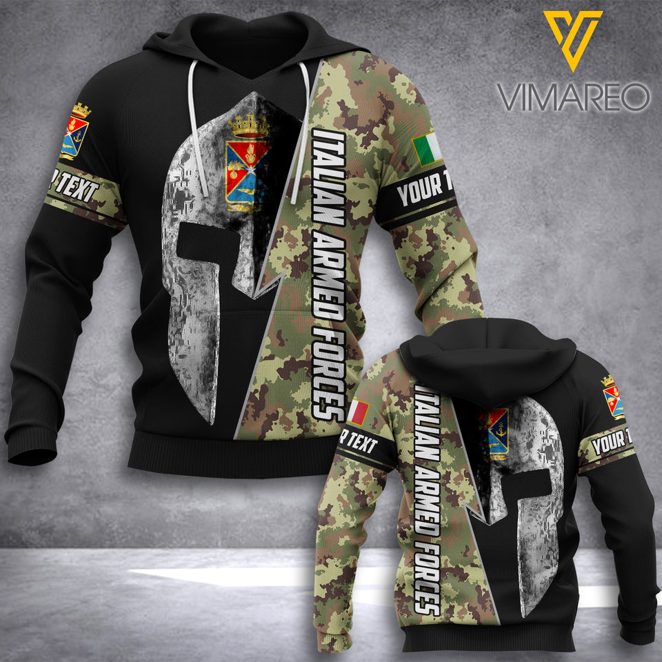 PERSONALIZED Italian Armed Forces HOODIE PRINTED MAY-DT06