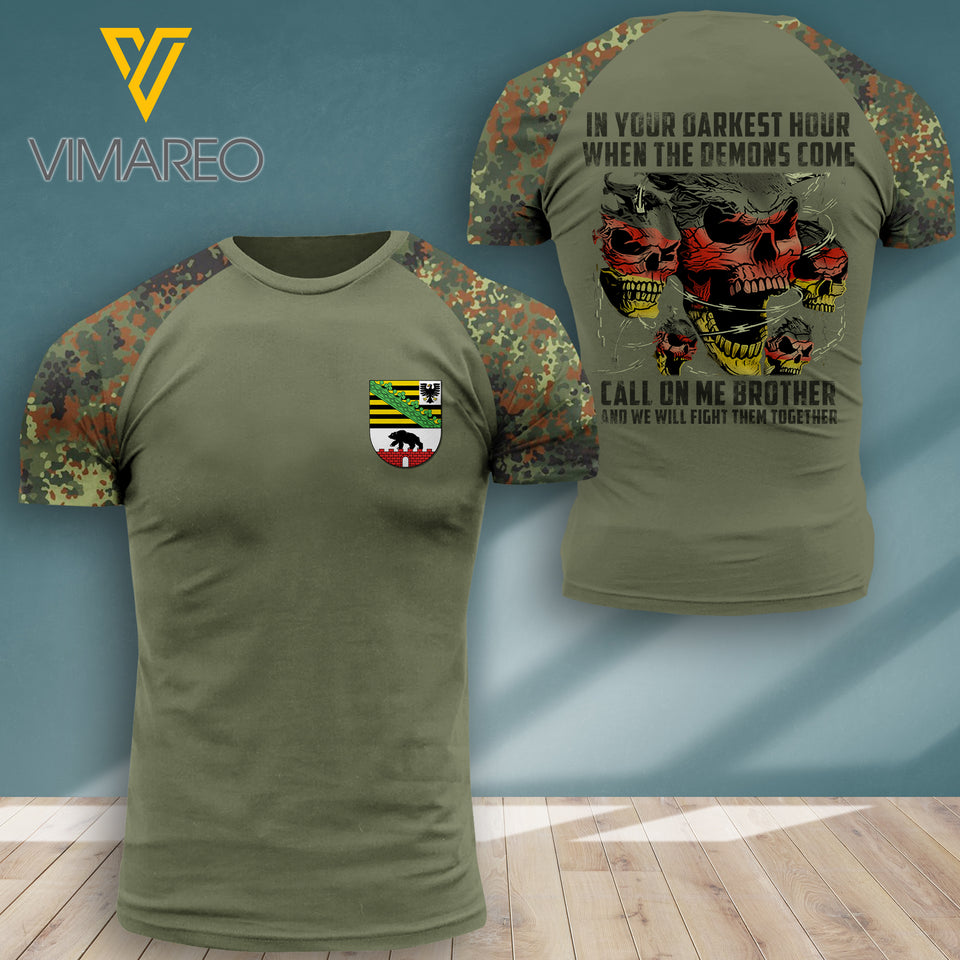 Saxony Anhalt VETERAN CAMO TSHIRT PRINTED JUL-DT20