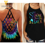 Beer Criss-Cross Open Back Camisole Tank Top APR-LN06