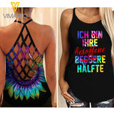 Drink Criss-Cross Open Back Camisole Tank Top APR-QH06