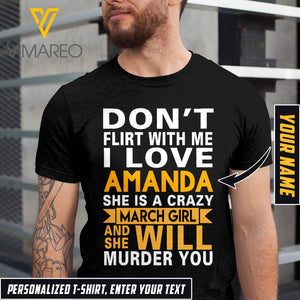 VMMH PERSONALIZED MARCH GIRL TSHIRT PRINTED MAR-QH03