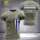 THIN BLUE LINE TSHIRT PRINTED APR-LN07