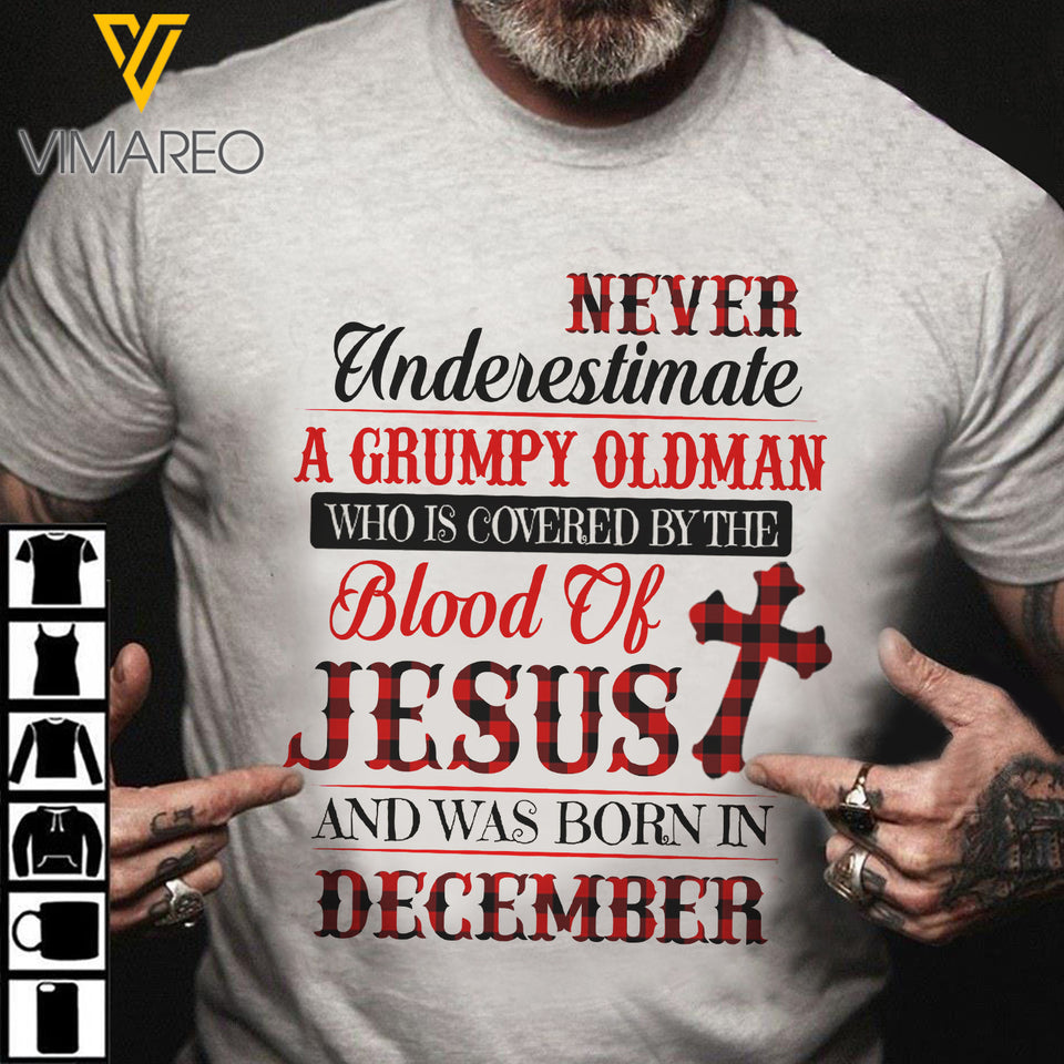 Grumpy Oldman Was Born In December TSHIRT PRINTED SEP-LN01