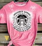 November Woman Bleached Tshirt Printed SEP-MQ17