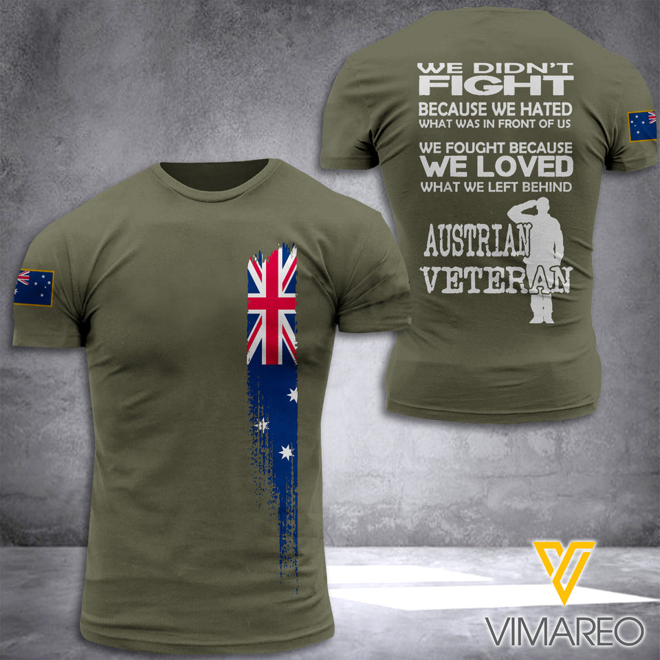 AUSTRALIAN VETERAN TSHIRT 3D PRINTED JUL-MQ07