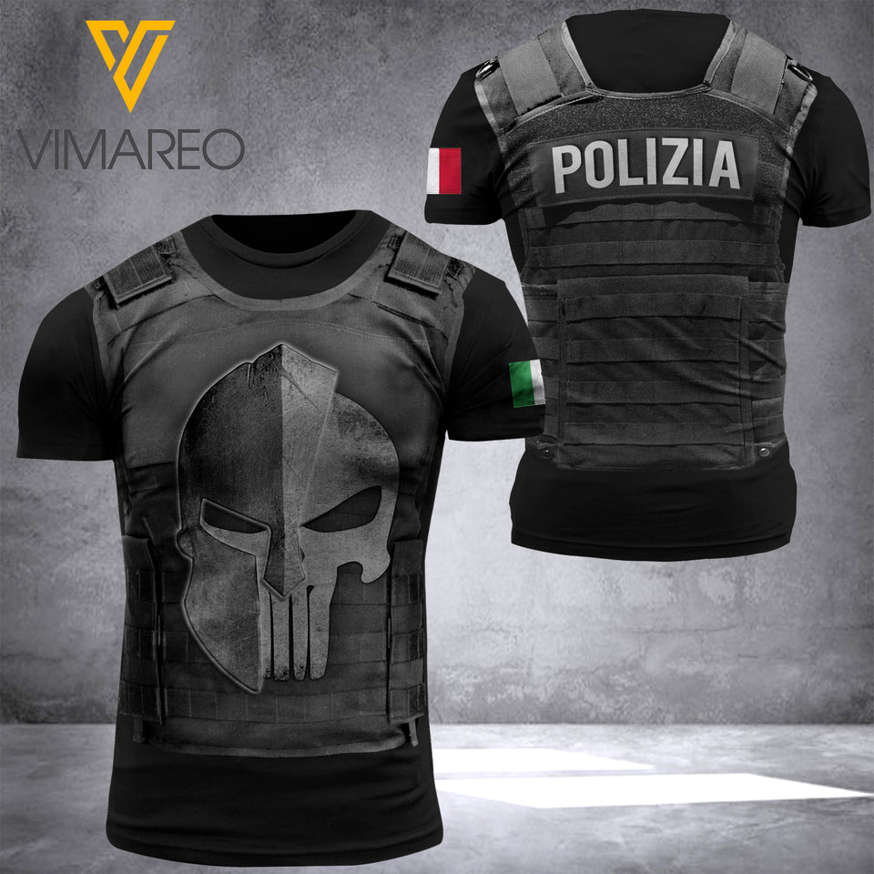 ITALY POLIZIA TSHIRT 3D PRINTED APR-QH28