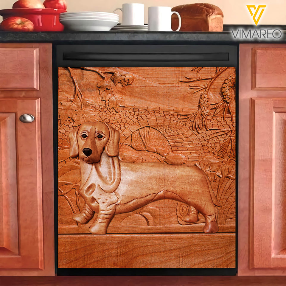 Dachshund Dog Kitchen Dishwasher Cover OCT-QH07